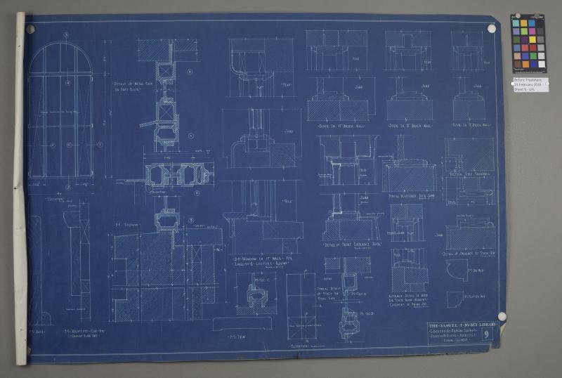 Front of blueprint before treatment
