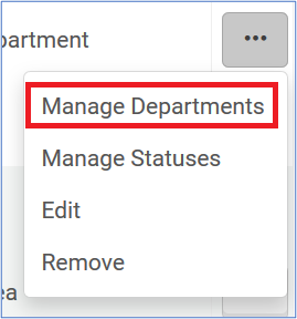 Work Order Type with Mange Departments selected screen capture