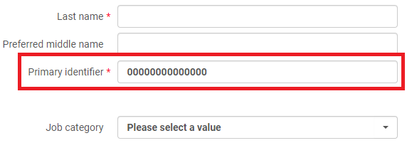 An image of the "Primary identifier" field isolated and highlighted