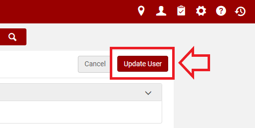 An image of the "Update User" button isolated and highlighted
