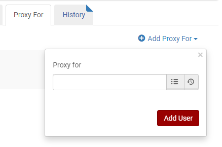 An image of the deployed "Add Proxy For" drop down