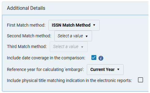 Screenshot of the Additional Details section of the Overlap and Collection Analysis tool in Alma.