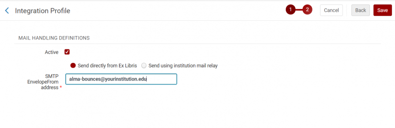Integration Profile: SMTP Mail Handling Definitions Section