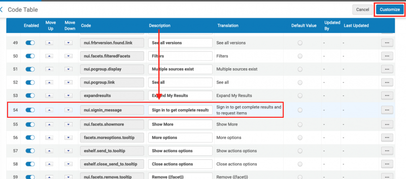 User Interface Settings - Ex Libris Knowledge Center