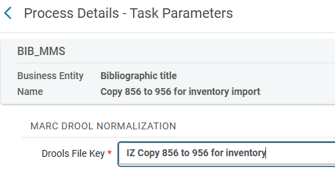 Select the IZ Copy 856 to 956 for inventory rules file from the list.