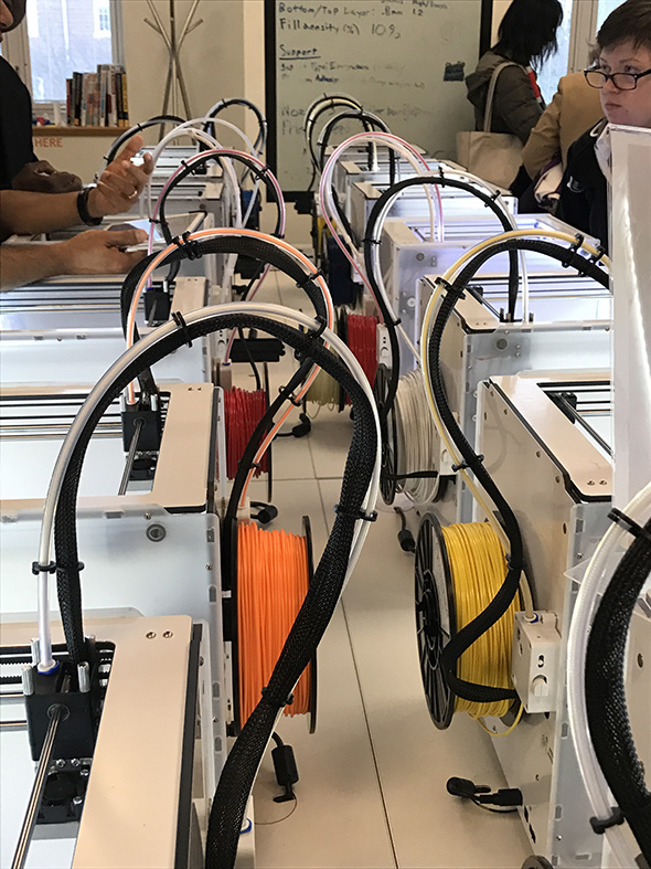 Row of 3D Printers
