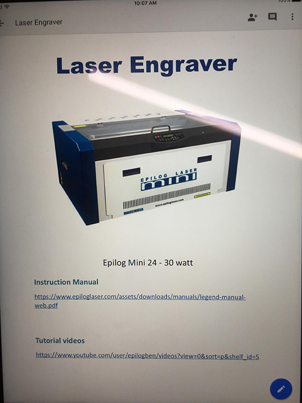 Laser Etcher Tutorial for Employees